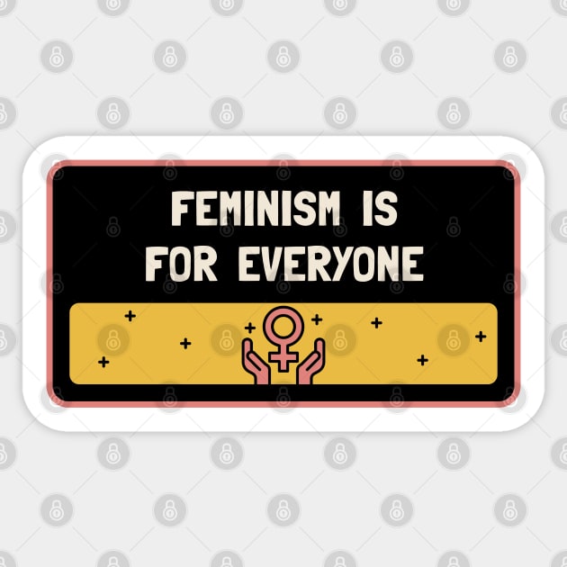 Feminism Is For Everyone - Feminist Sticker by Football from the Left